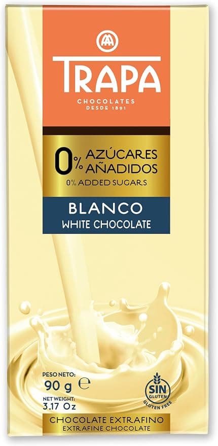 Tableta de chocolate blanco TRAPA 0%