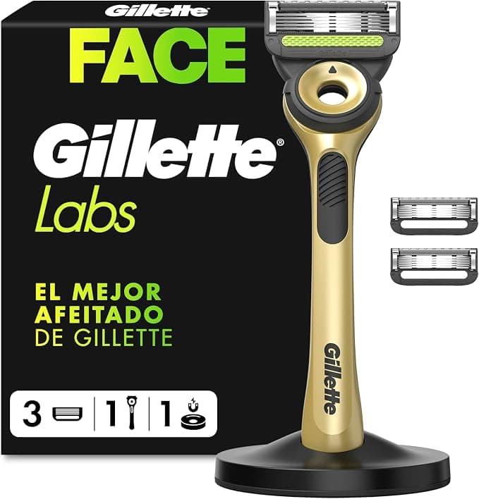 Maquinilla GilletteLabs + 3 recambios + soporte