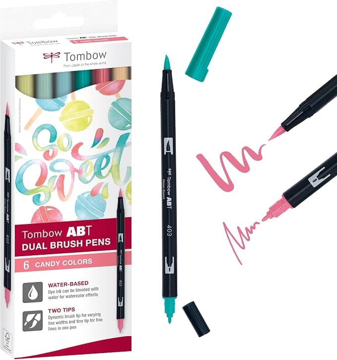 Caja de rotuladores de doble punta acuarelables Tombow