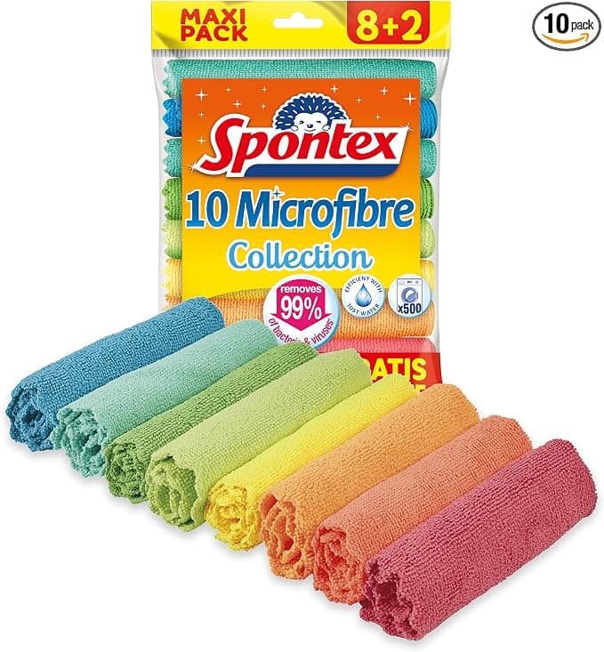 Paquete de 8 paños de micro fibra Spontex